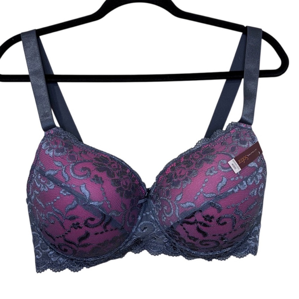 Sofra Intimates Lace Lightly Padded Underwire Bra Size 40DD NWT